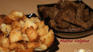 Рецепт Сухариков Белых и черные