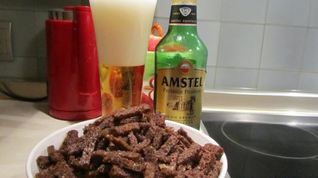 Рецепт Сухариков из черного хлеба с чесноком