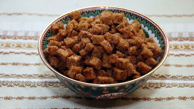 Рецепт сухариков на сковороде