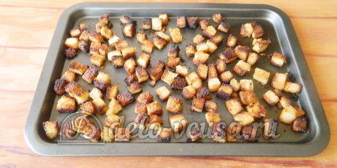 Рецепт сухариков с горчицей