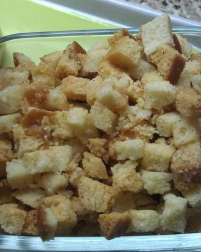 Рецепт сухариков с пармезаном