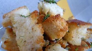 Рецепт Сухариков с зеленью