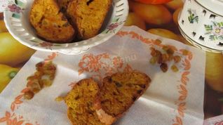 Рецепт Тыквенных сухариков с изюмом