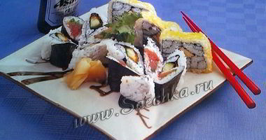 Рецепт Четырехугольных суш Шикаи Маки
