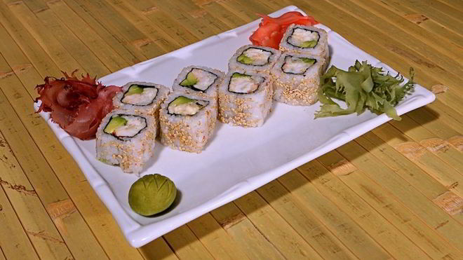 Рецепт суш с кунжутом