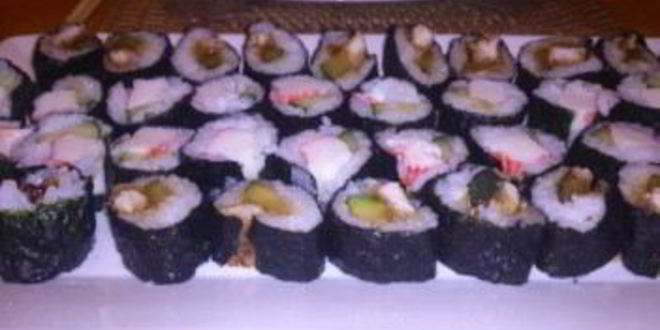 Рецепт суш с огурцом и крабовыми палочками