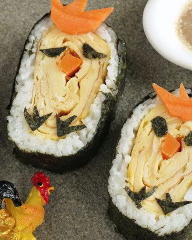 Рецепт суш с омлетом цыплята