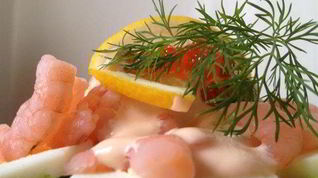 Рецепт Датского открытого сэндвича с креветками