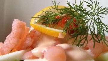 Рецепт Датского открытого сэндвича с креветками