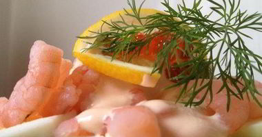 Рецепт Датского открытого сэндвича с креветками