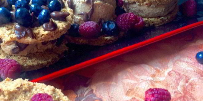 Рецепт имбирных сэндвичей с кокосово-чайным мороженным