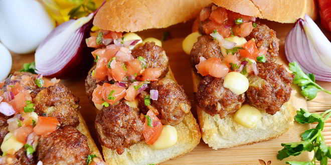 Рецепт Сэндвича с мясными шариками