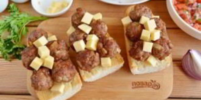 Рецепт сэндвича с мясными шариками