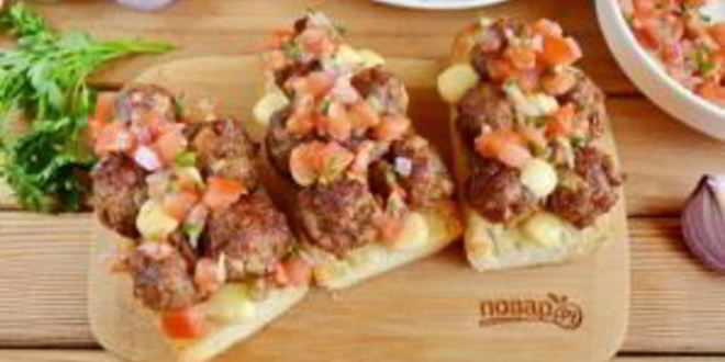 Рецепт сэндвича с мясными шариками