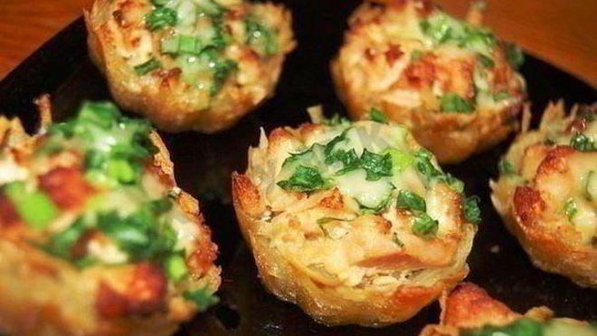 Рецепт тарталеток из картофеля с куриным филе