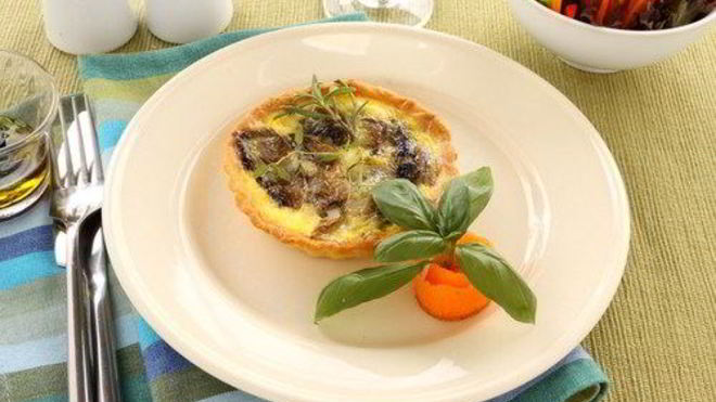 Рецепт тарталеток с грибами и грюйером