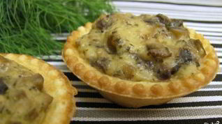 Рецепт Тарталеток с грибами и сыром