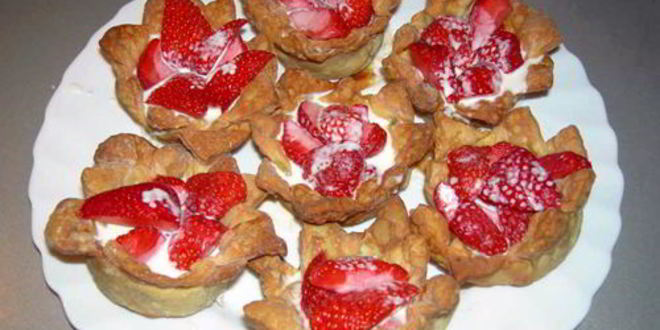 Рецепт тарталеток с клубникой и сливочным желе