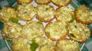 Рецепт Тарталеток с консервированным тунцом