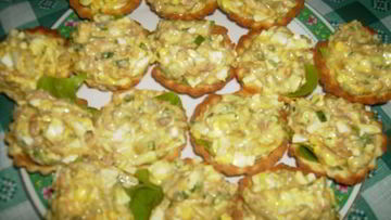 Рецепт Тарталеток с консервированным тунцом