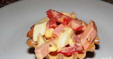 Рецепт Тарталеток с копченой колбасой