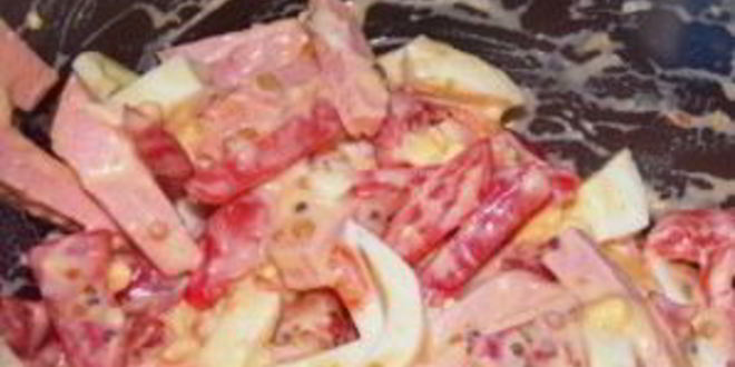 Рецепт тарталеток с копченой колбасой