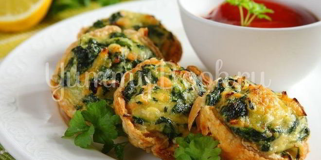 Рецепт тарталеток с лососем и шпинатом