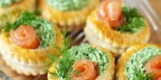 Рецепт тарталеток с лососем