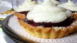 Рецепт Тарталеток с малиновым желе и рисовым кремом