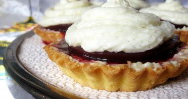 Рецепт Тарталеток с малиновым желе и рисовым кремом