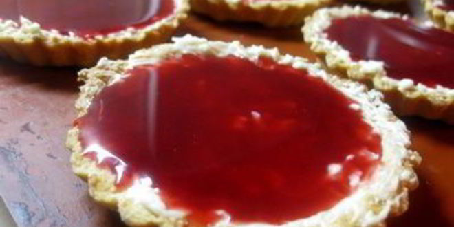Рецепт тарталеток с малиновым желе и рисовым кремом