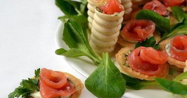 Рецепт Тарталеток с семгой и сыром