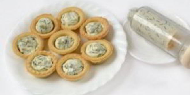 Рецепт тарталеток с семгой и сыром