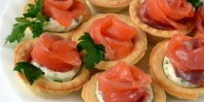 Рецепт тарталеток с семгой и сыром