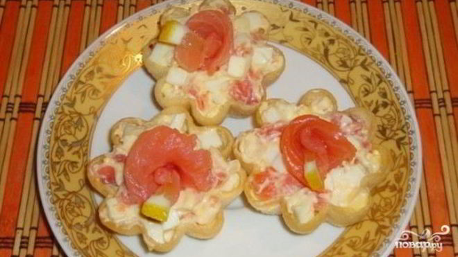 Рецепт тарталеток с семгой