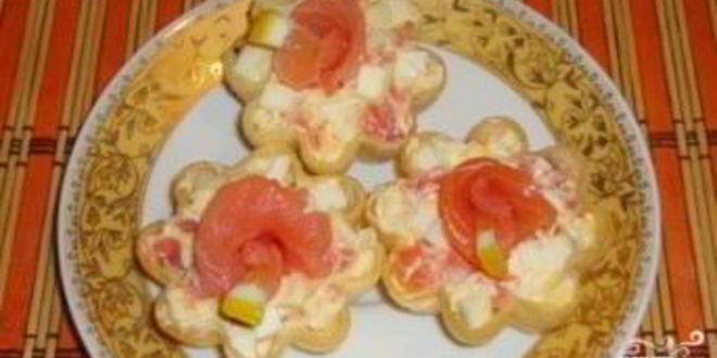 Рецепт тарталеток с семгой