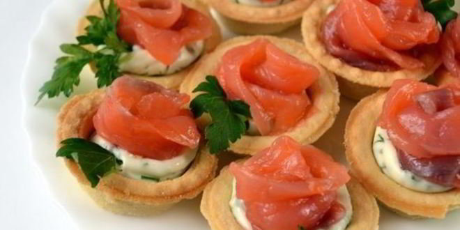 Рецепт Тарталеток с соленой семгой