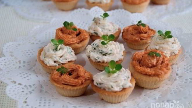 Рецепт тарталеток с сыром и зеленью