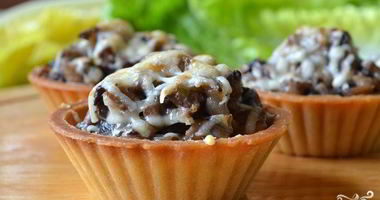 Рецепт Закуски с грибами в тарталетках