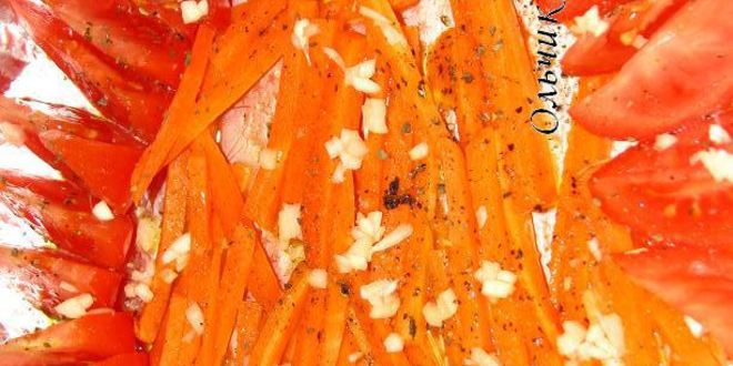 Рецепт закусочных рисовых тарталеток с запеченными овощами и куриным филе под сыром