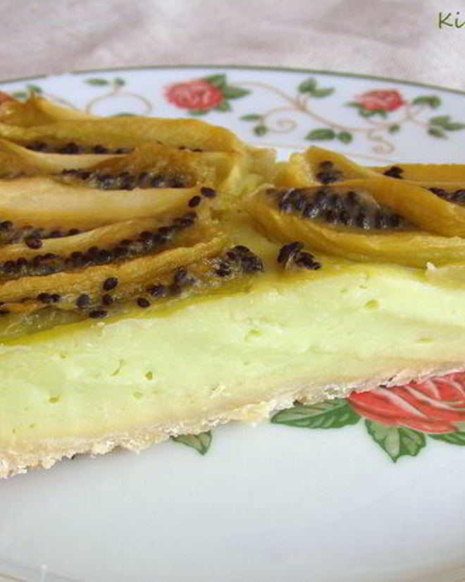 Рецепт кремового тарта с киви