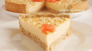 Рецепт Миндального тарта с грейпфрутовым кремом, белым шоколадом и маскарпоне