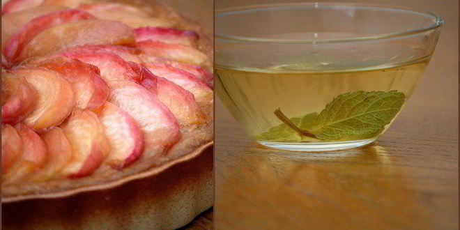 Рецепт миндального тарта с карамелизованными нектаринами