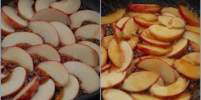 Рецепт миндального тарта с карамелизованными нектаринами