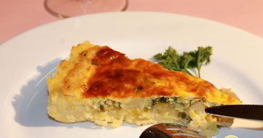 Рецепт Тарта из поленты с луком пореем