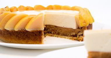 Рецепт Тарта с айвой и сырным муссом