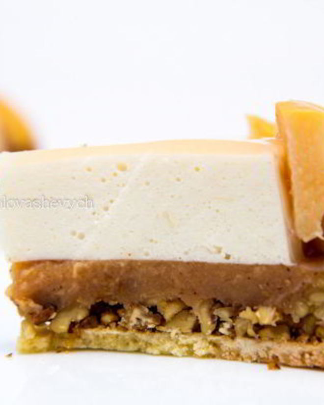 Рецепт тарта с айвой и сырным муссом