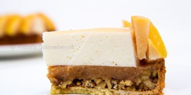 Рецепт тарта с айвой и сырным муссом