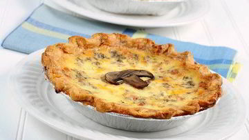 Рецепт Тарта с грибами, пореем и голубым сыром