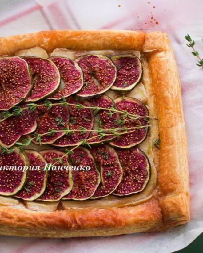 Рецепт тарта с инжиром и сыром бри